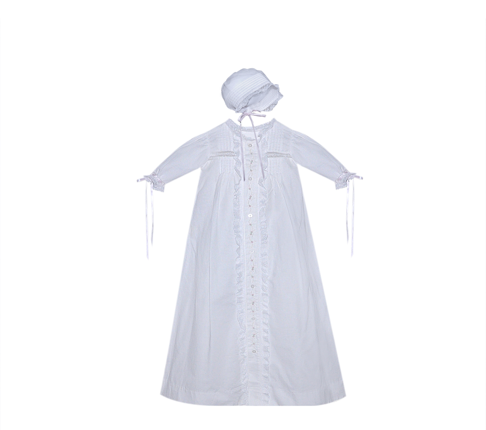 Tierney Christening Gown - Pink - Born Childrens Boutique