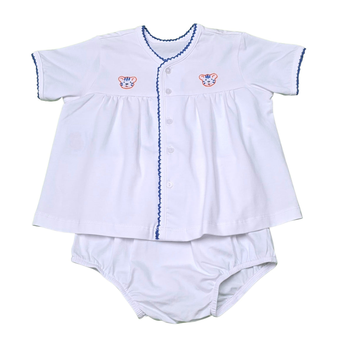 Navy/Orange Unisex Diaper Set - Born Childrens Boutique