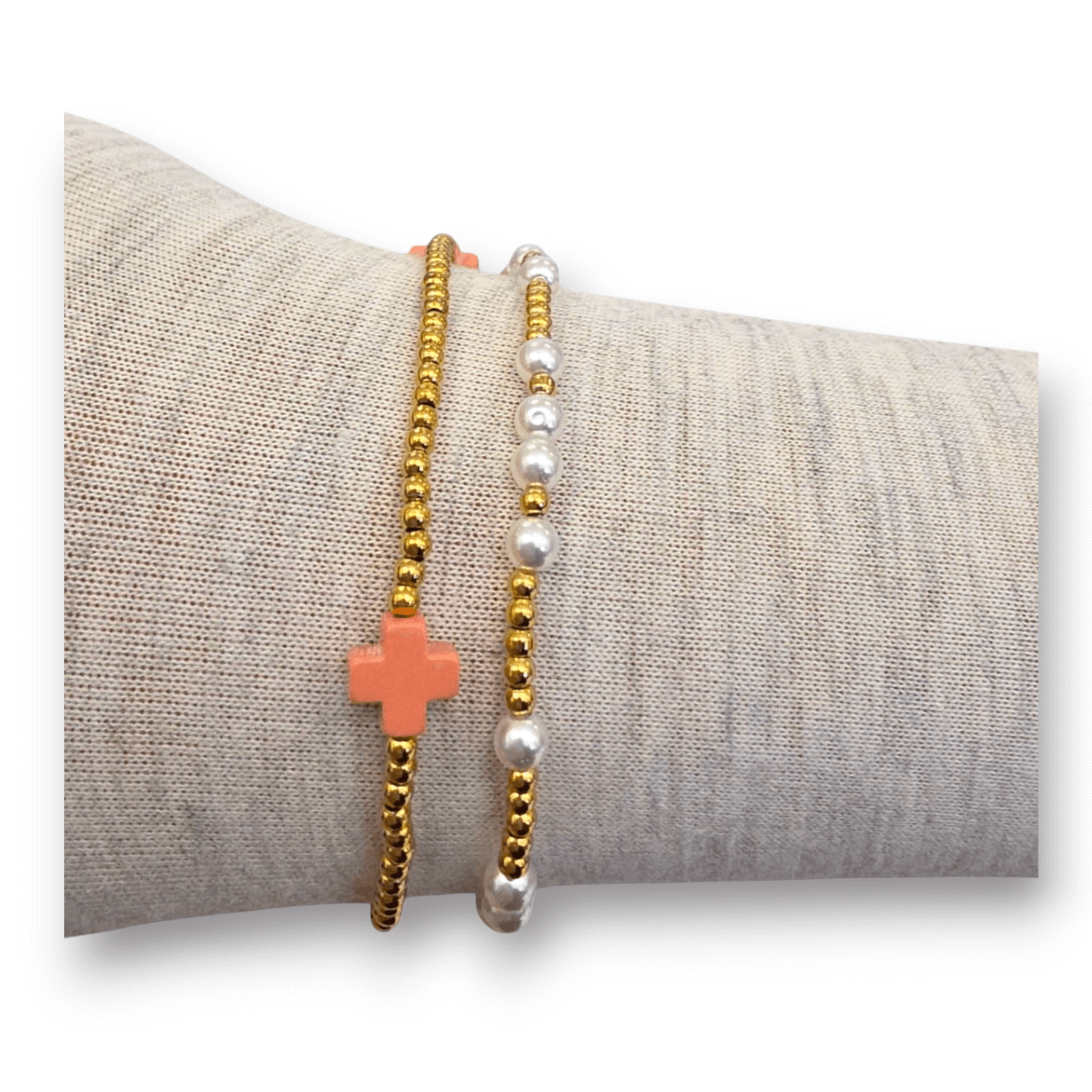 Pearl and Gold Beaded Bracelet - Born Childrens Boutique