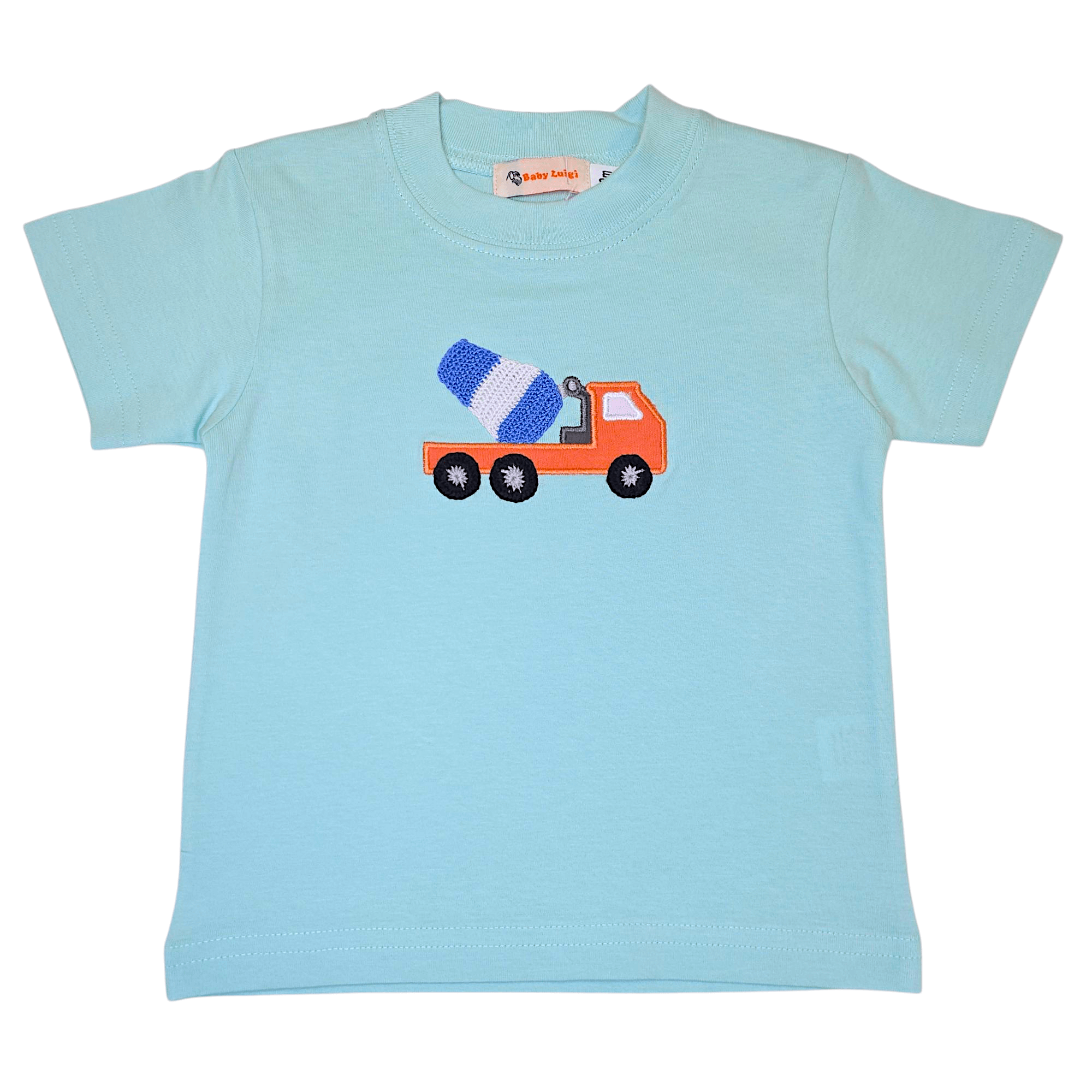 Cement Mixer Light Jade SS Shirt - Born Childrens Boutique