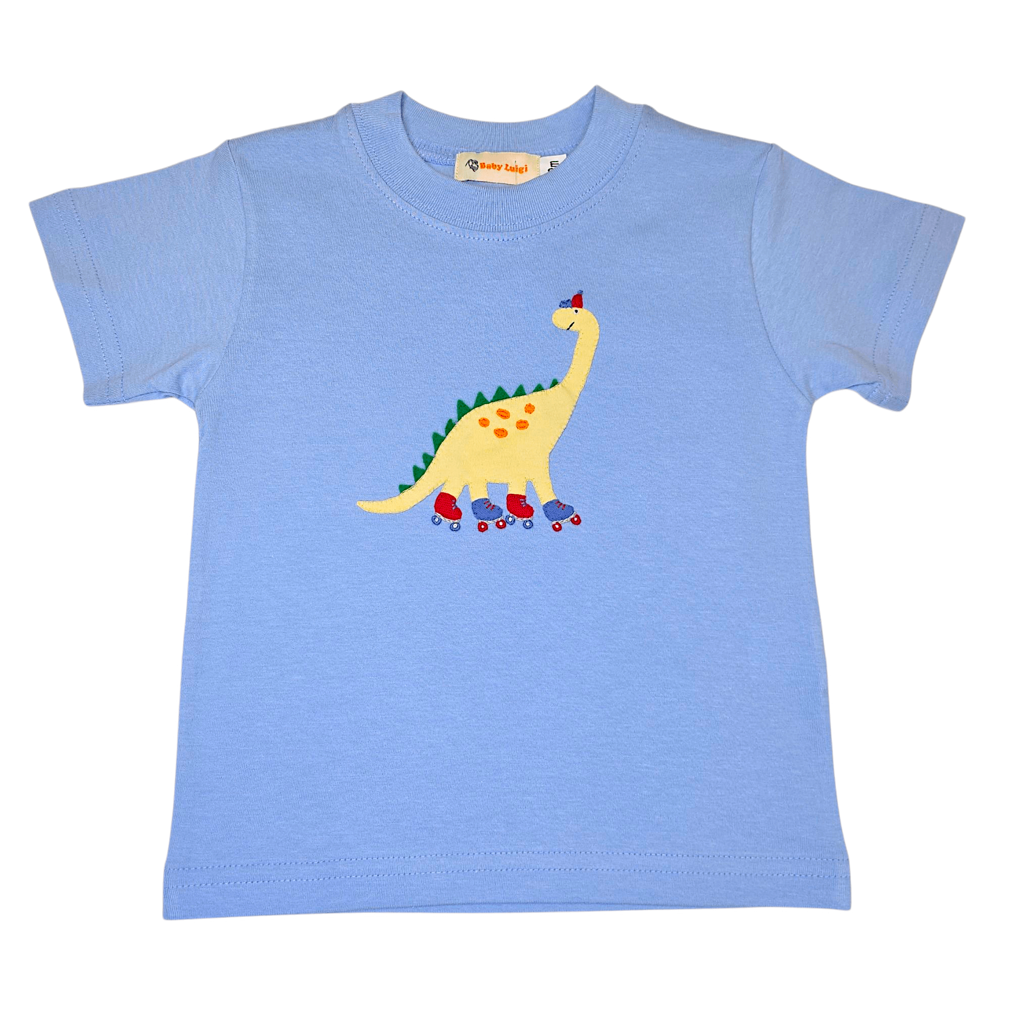 Dino Rollerskate Sky Blue SS Shirt - Born Childrens Boutique