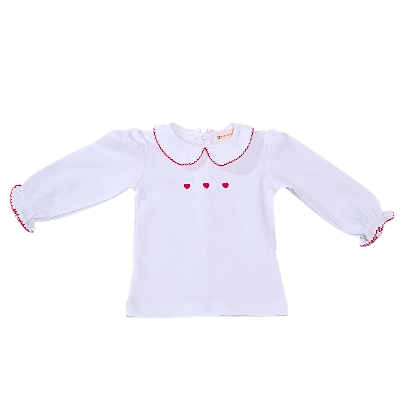 LS Hearts Blouse - Born Childrens Boutique