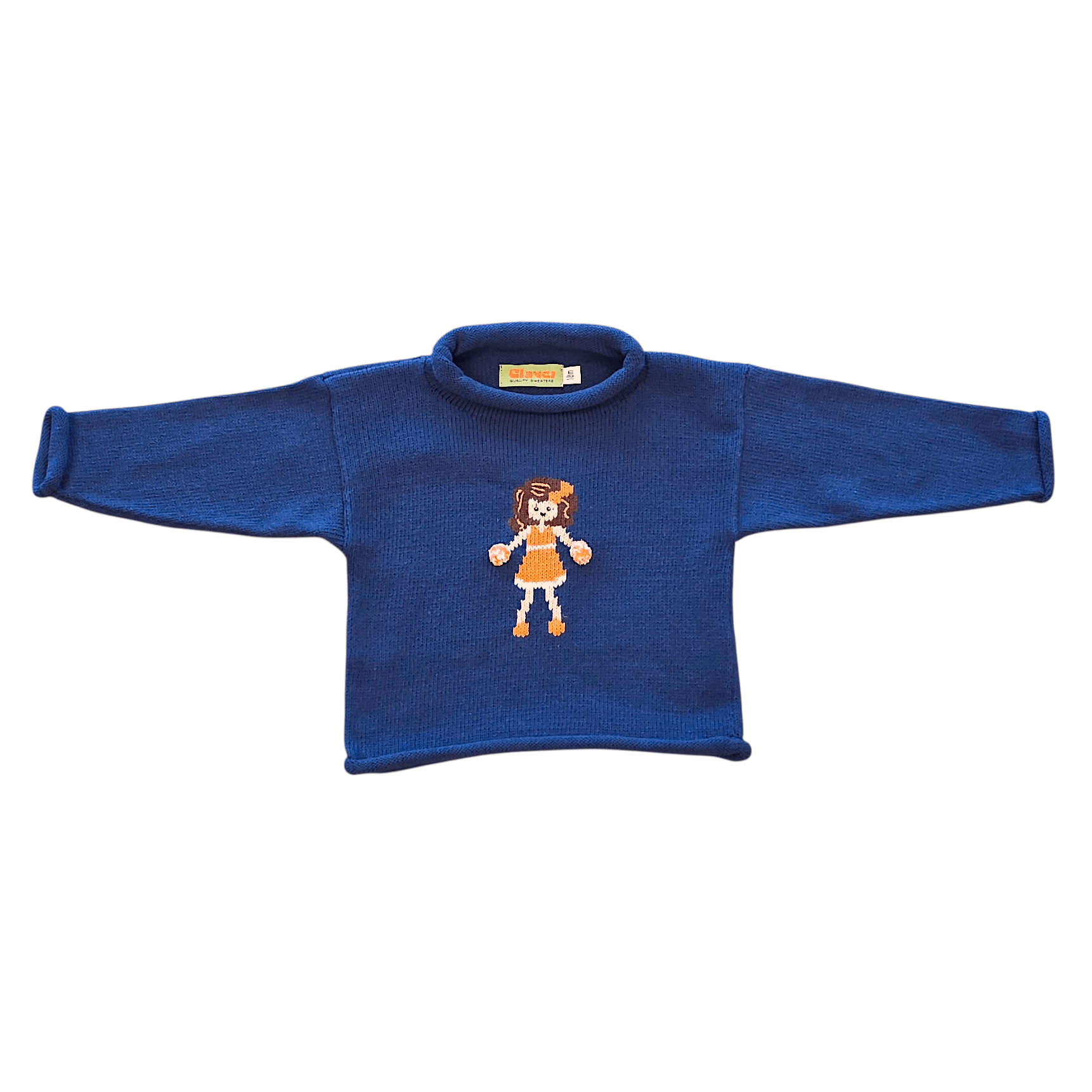 Roll Neck Sweater Dark Royal Cheerleader - Born Childrens Boutique