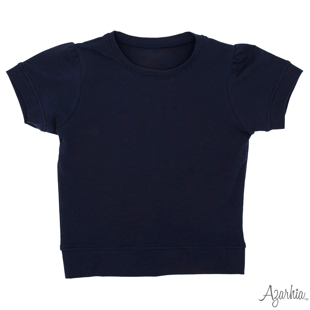 Navy Short Sleeve Holly - Born Childrens Boutique