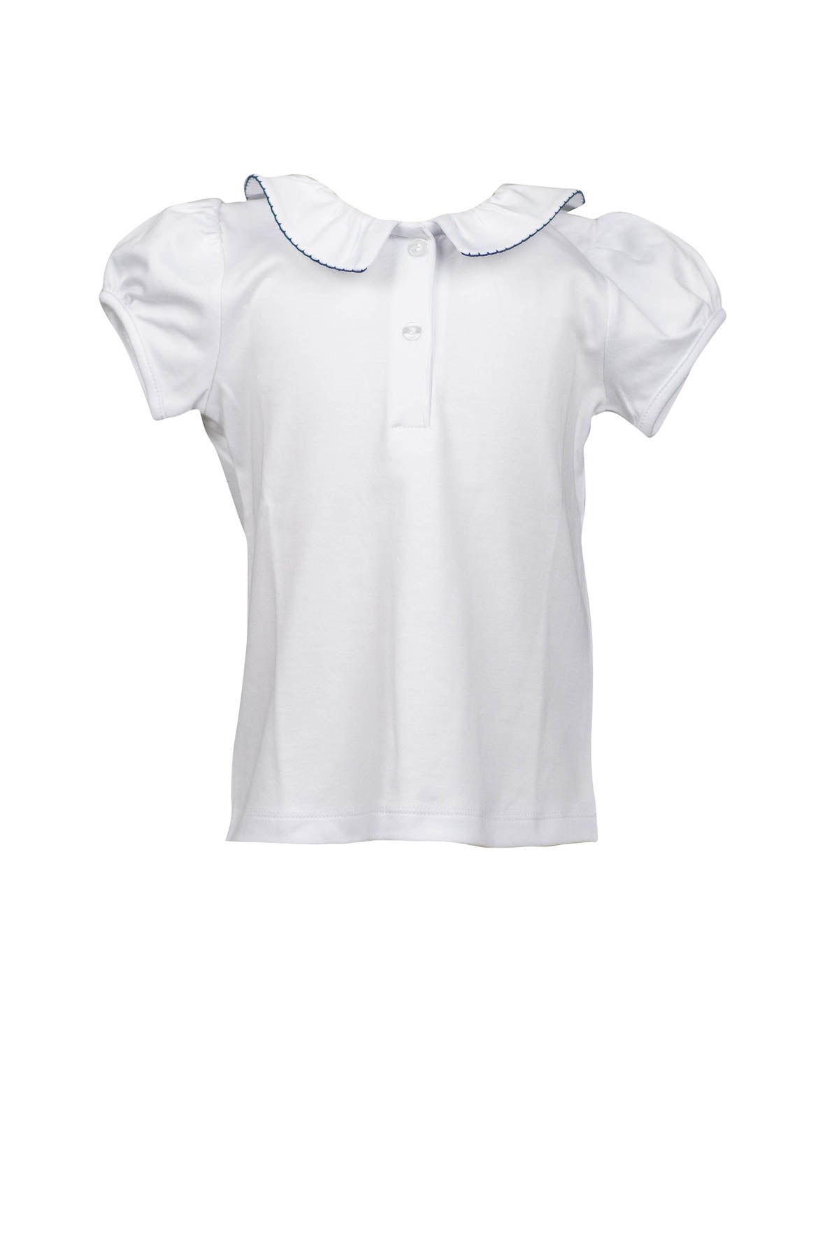 SS Shirt w/ Navy Trim - Born Childrens Boutique