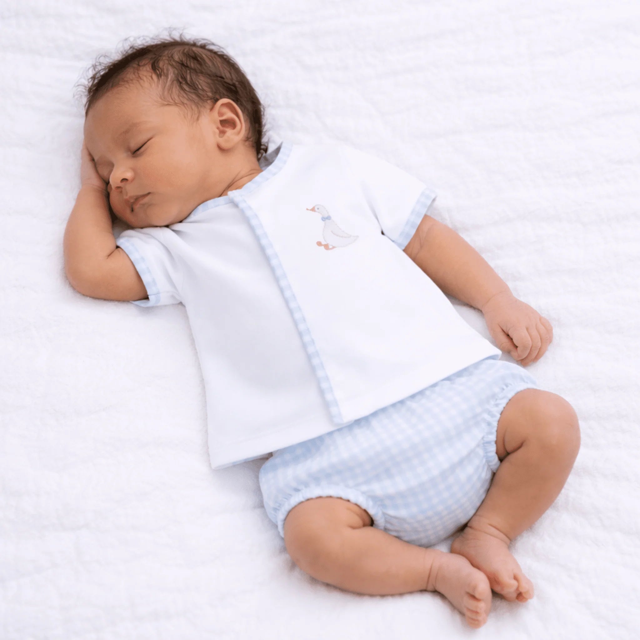 Silly Goose Diaper Set Blue - Born Childrens Boutique
