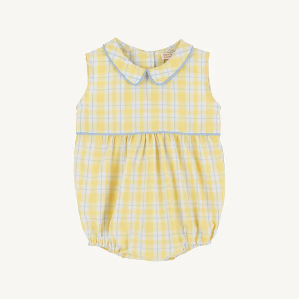 Sleeveless Bradford Bubble - Forsyth Park Plaid with Beale Street Blue - Born Childrens Boutique