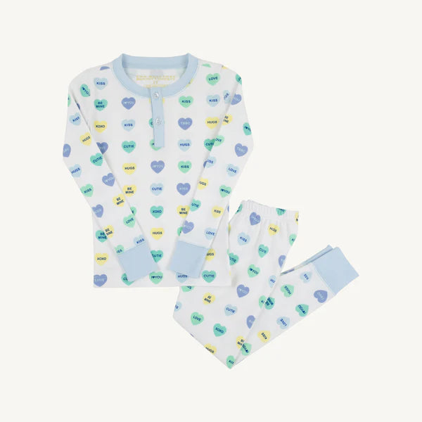Sutton's Sweet Dreams Set - We Heart You (Buckhead Blue) with Buckhead Blue - Born Childrens Boutique