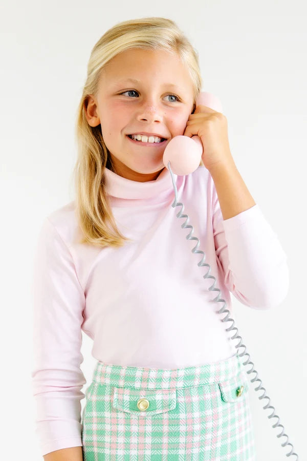 Tatum's Turtleneck Shirt Palm Beach Pink - Born Childrens Boutique