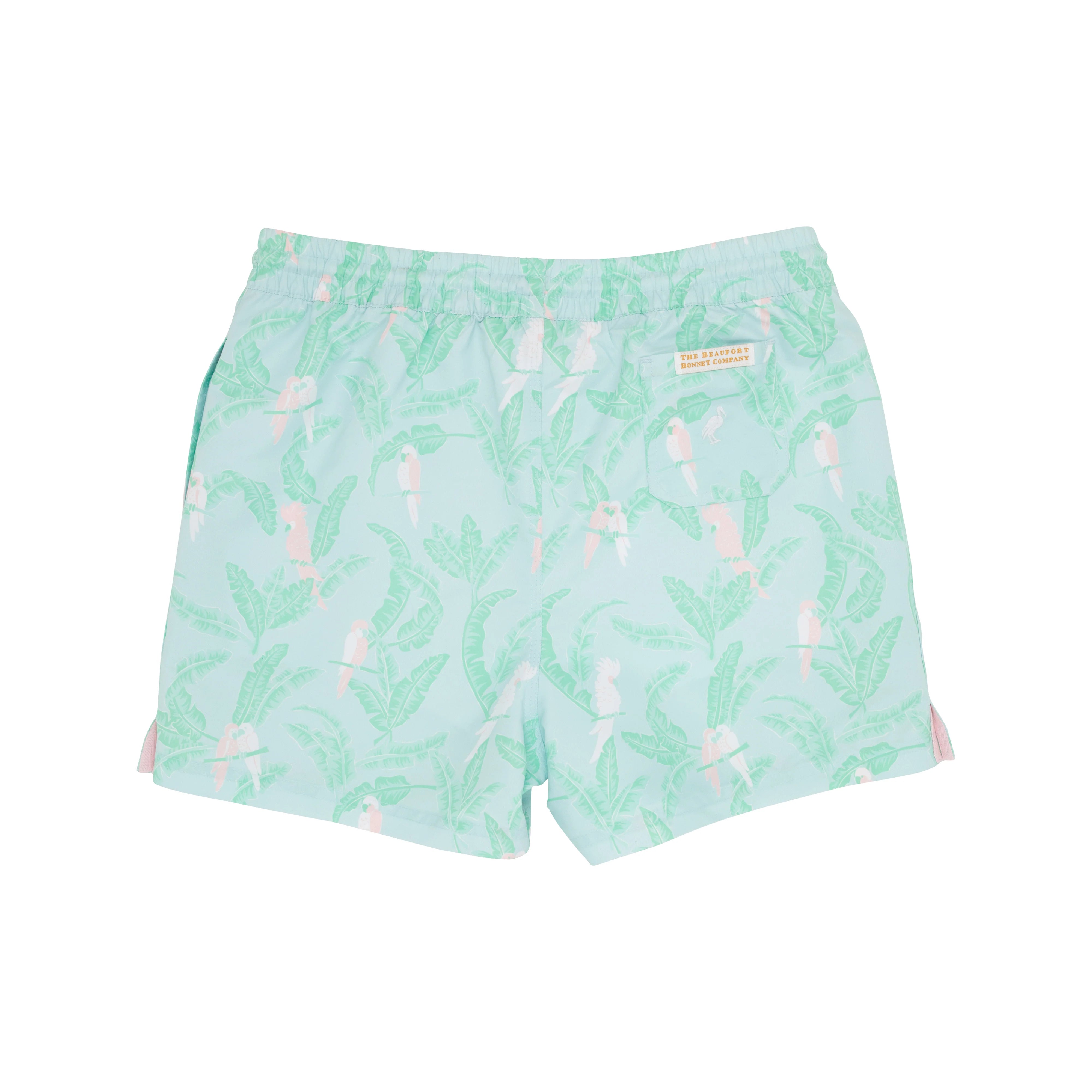 Tortola Swim Trunks Parrot Island Palms - Born Childrens Boutique