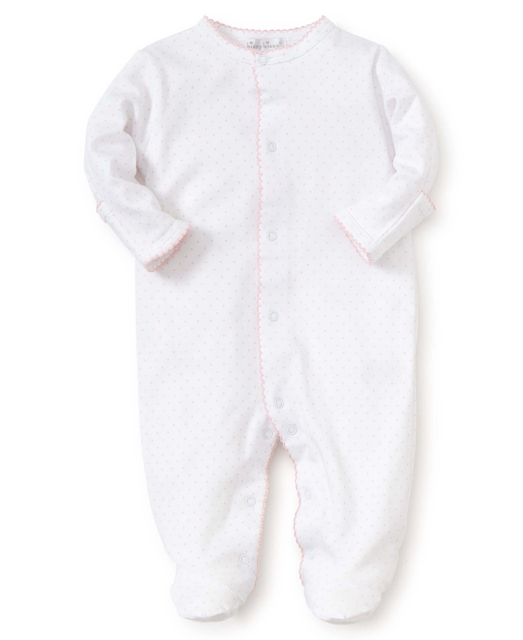 Pink Dots Print Footie - Born Childrens Boutique
