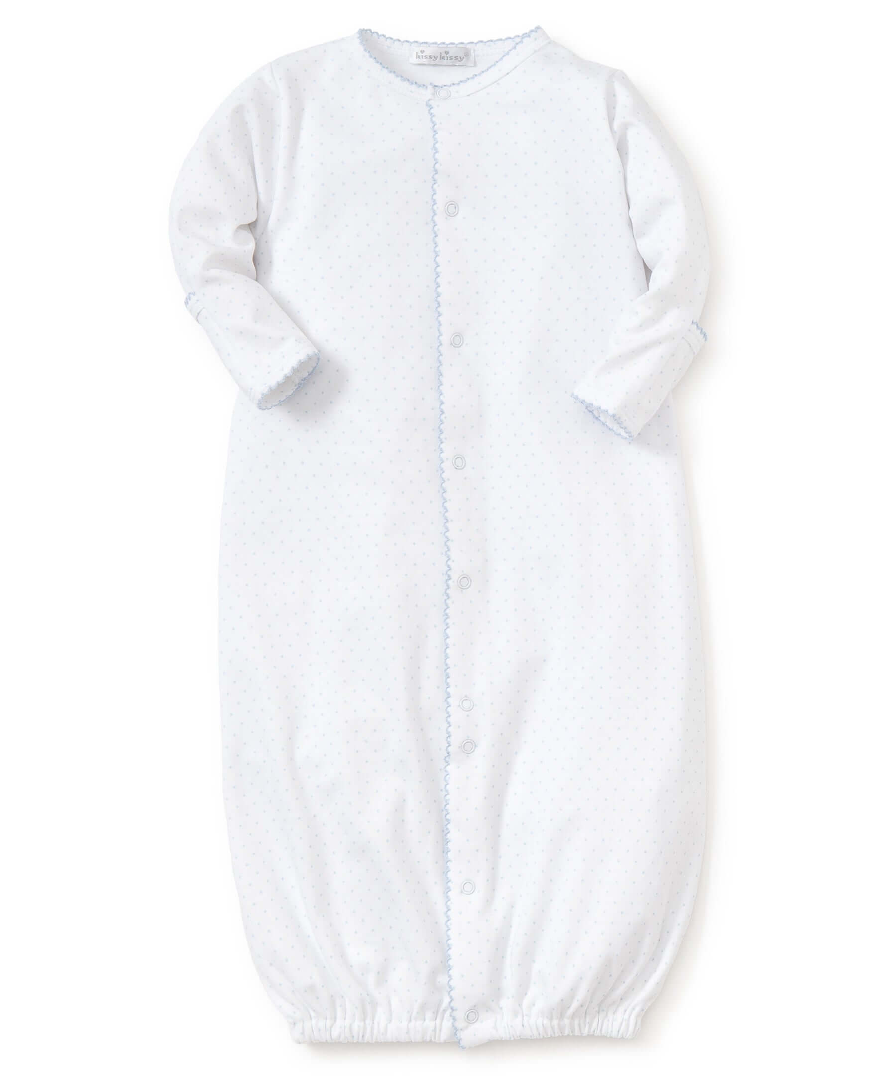 Light Blue Dots Print Converter Gown - Born Childrens Boutique