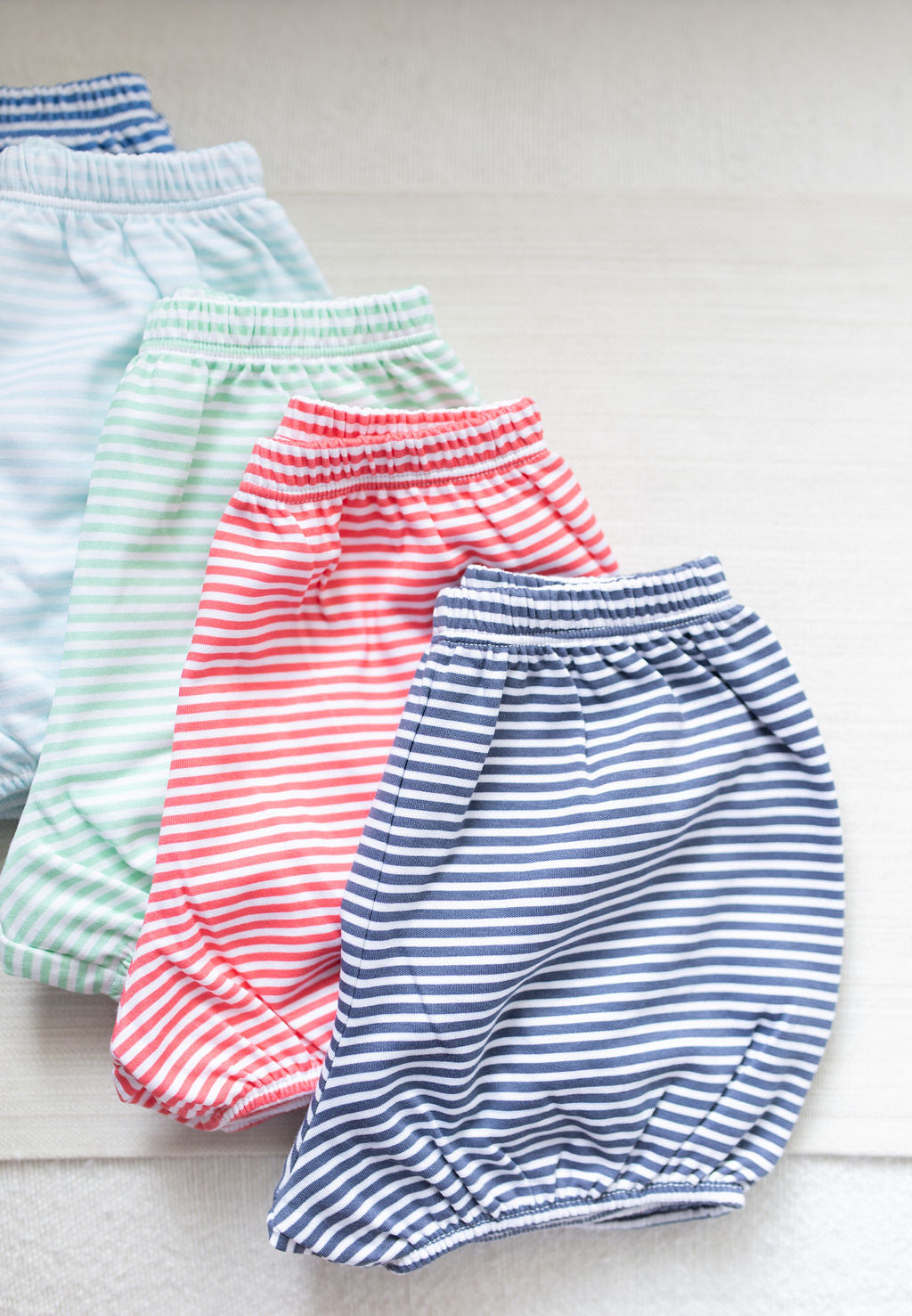 Summer Boy Knit Bloomer - Green Stripe - Born Childrens Boutique