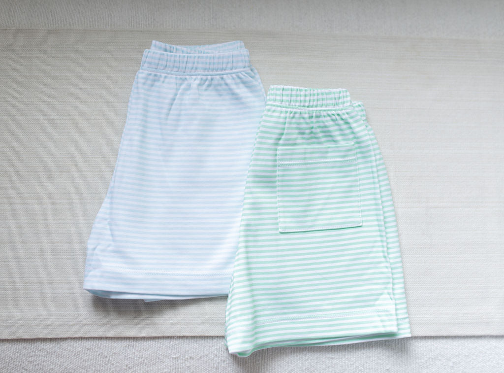Conrad Shorts - Green Stripe - Born Childrens Boutique