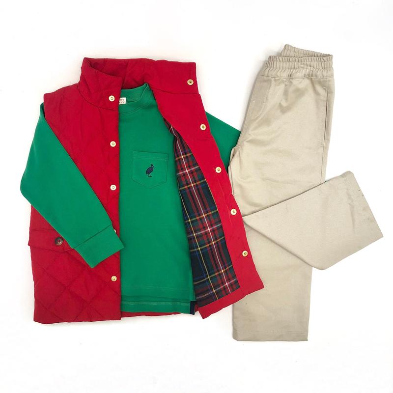 Sheffield Pants-Keeneland Khaki - Born Childrens Boutique