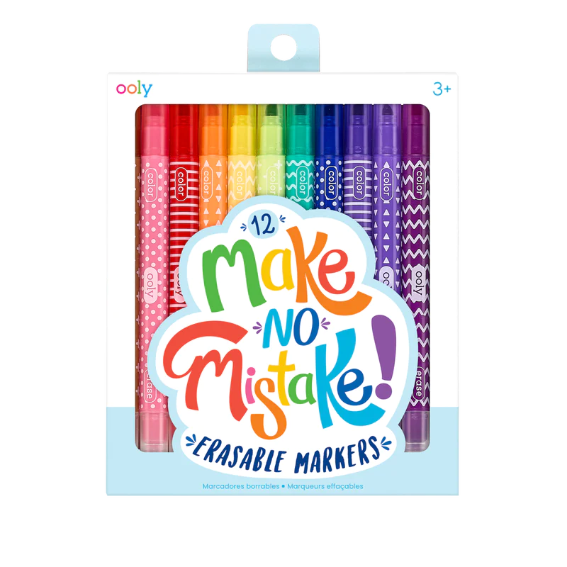 Make No Mistake Erasable Markers Set of 12 - Born Childrens Boutique