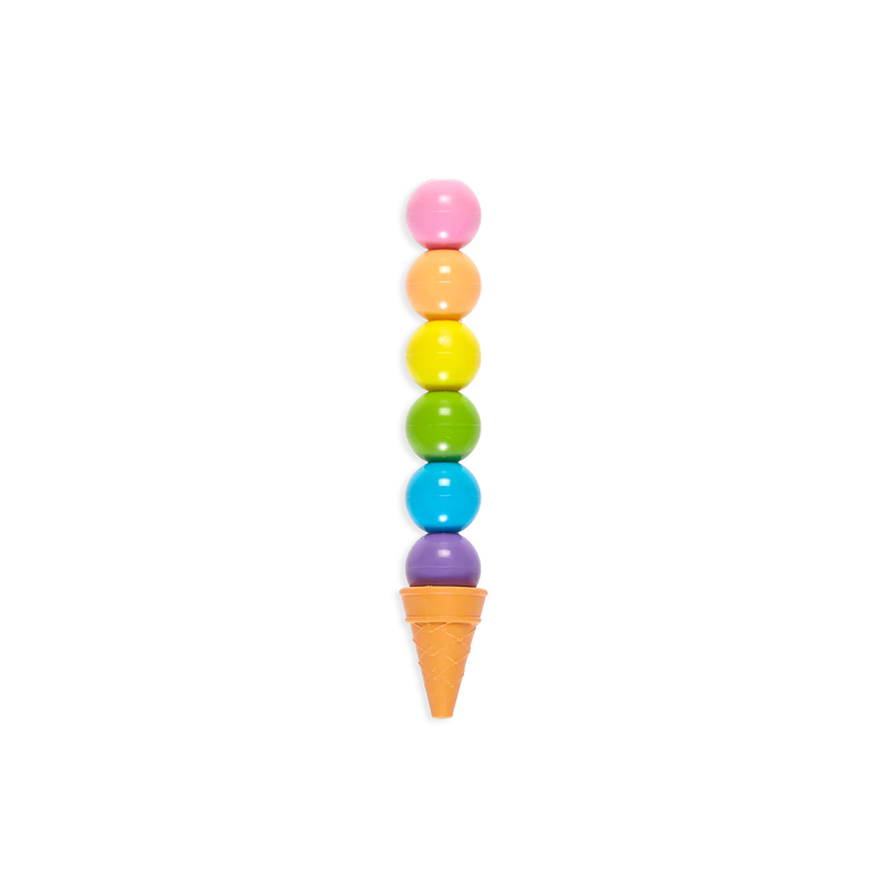 Rainbow Scoops Stacking Eraseable Crayons+ Scented Eraser - Born Childrens Boutique