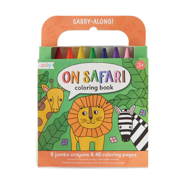 Carry Along Crayon & Coloring Book Kit - On Safari - Born Childrens Boutique