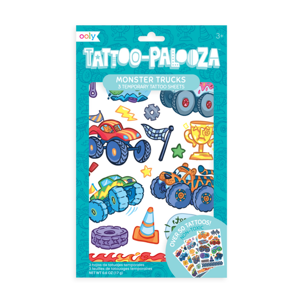 Tattoo Palooza Temp Tattoos - Monster Truck - Born Childrens Boutique
