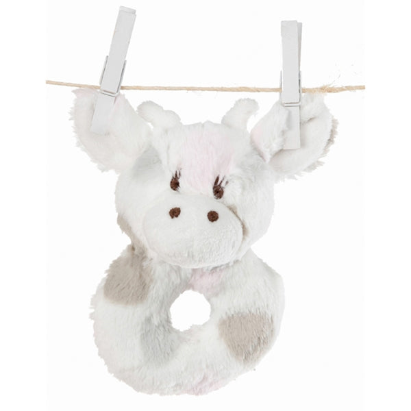 Luxe Dot Plush Giraffe Rattle Pink - Born Childrens Boutique