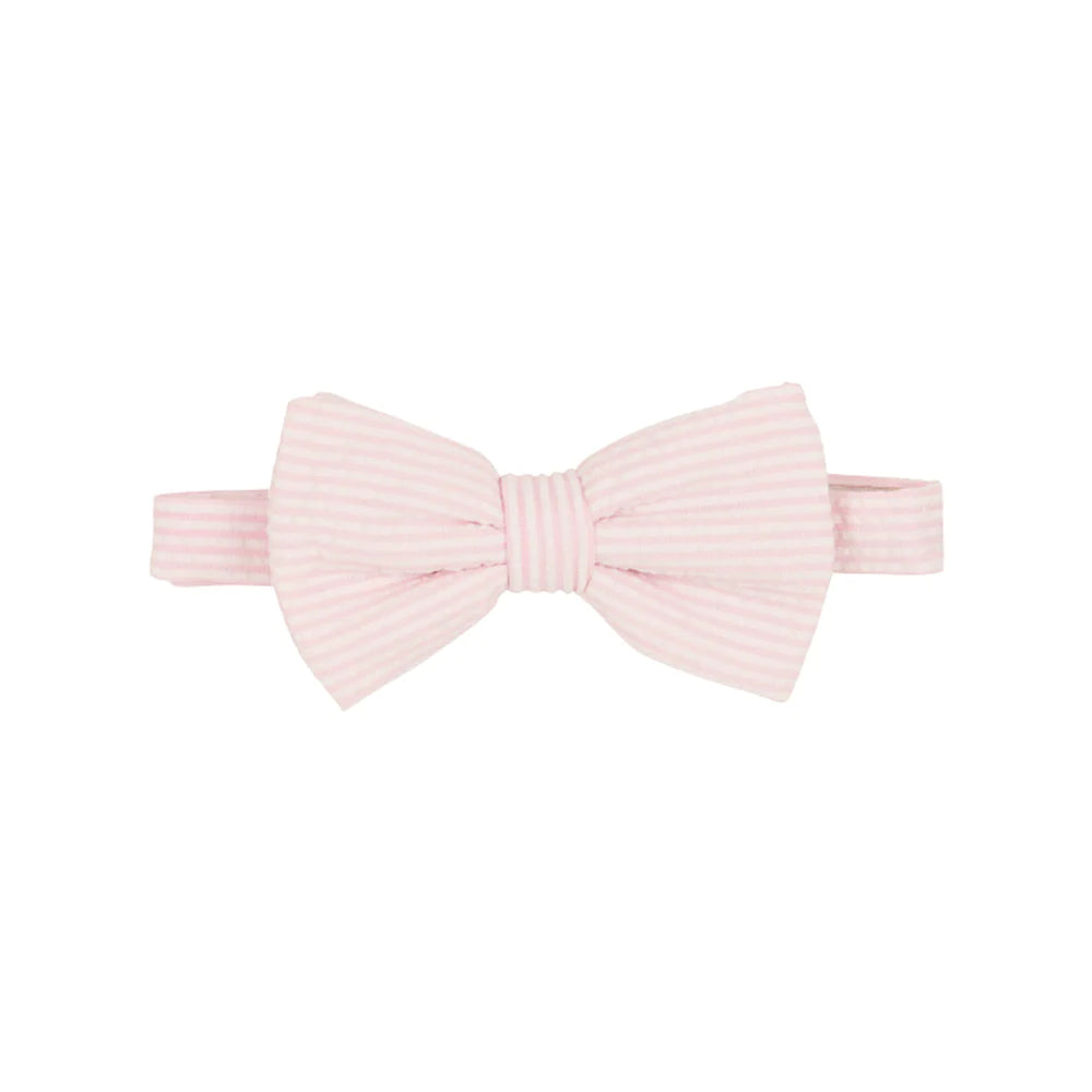Baylor Bowtie - Pink Savannah Seersucker - Born Childrens Boutique