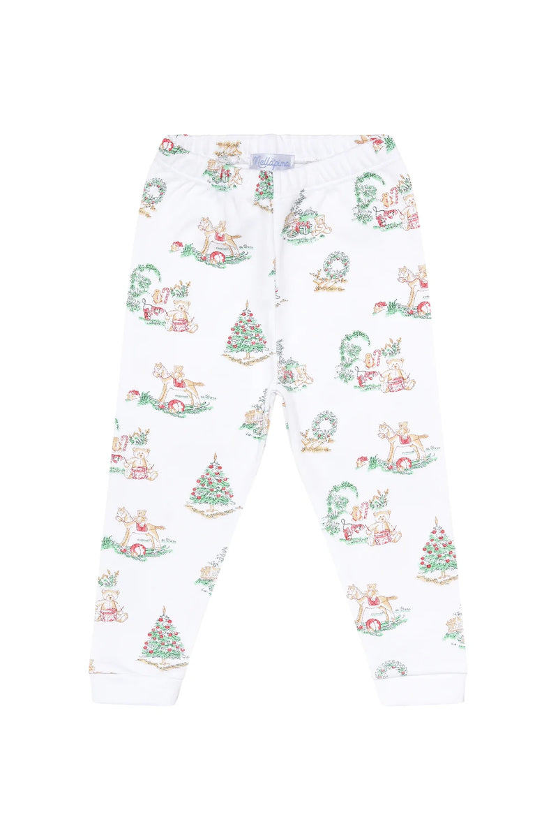 Boy Christmas Toile Pajamas Set - Born Childrens Boutique