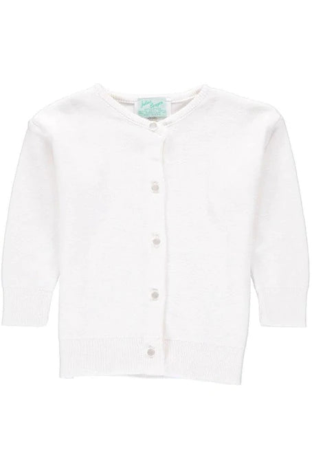 White Cotton Cashmere Cardigan - Born Childrens Boutique