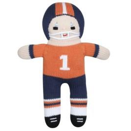 Navy and Orange Football Player Doll 7 inches - Born Childrens Boutique