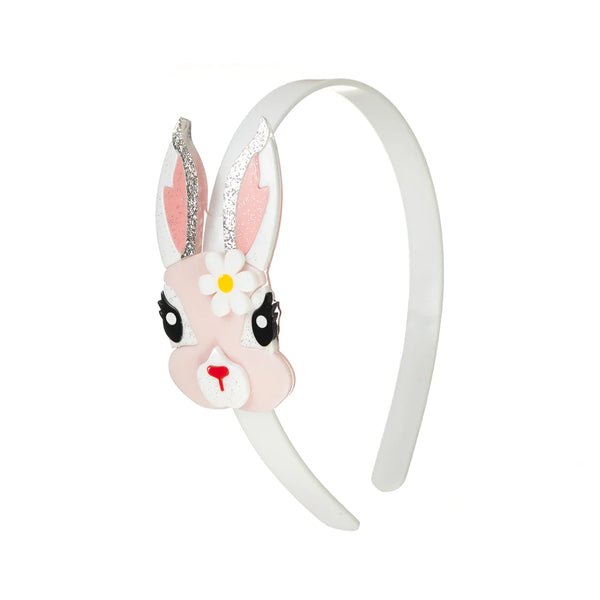 Easter Bunny w/ Daisy Pale Pink White Headband - Born Childrens Boutique