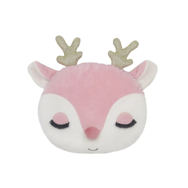 Reindeer Accent Pillow Pink - Born Childrens Boutique