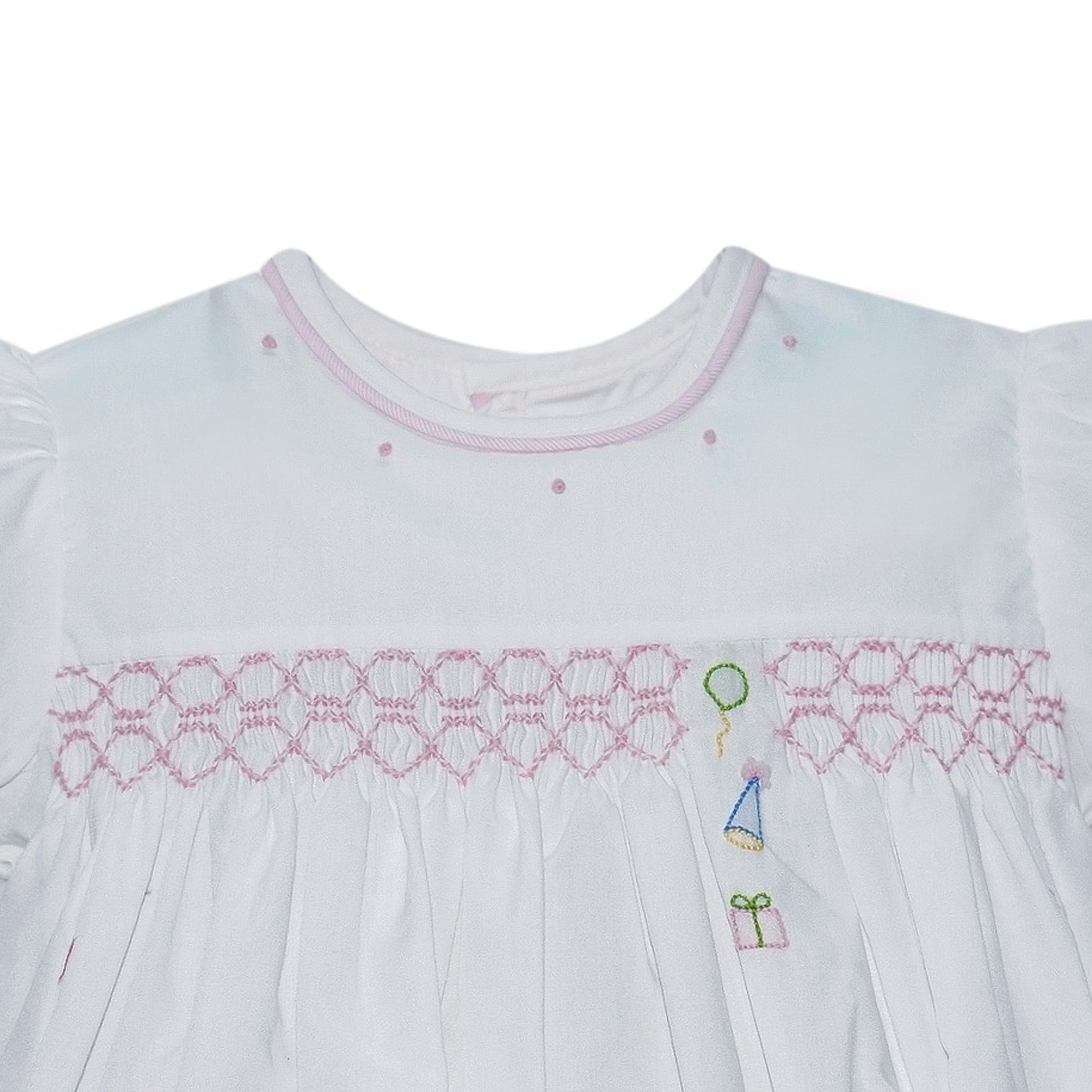 Balloon/Hat/Present Embroidered Girl Bubble - Born Childrens Boutique
