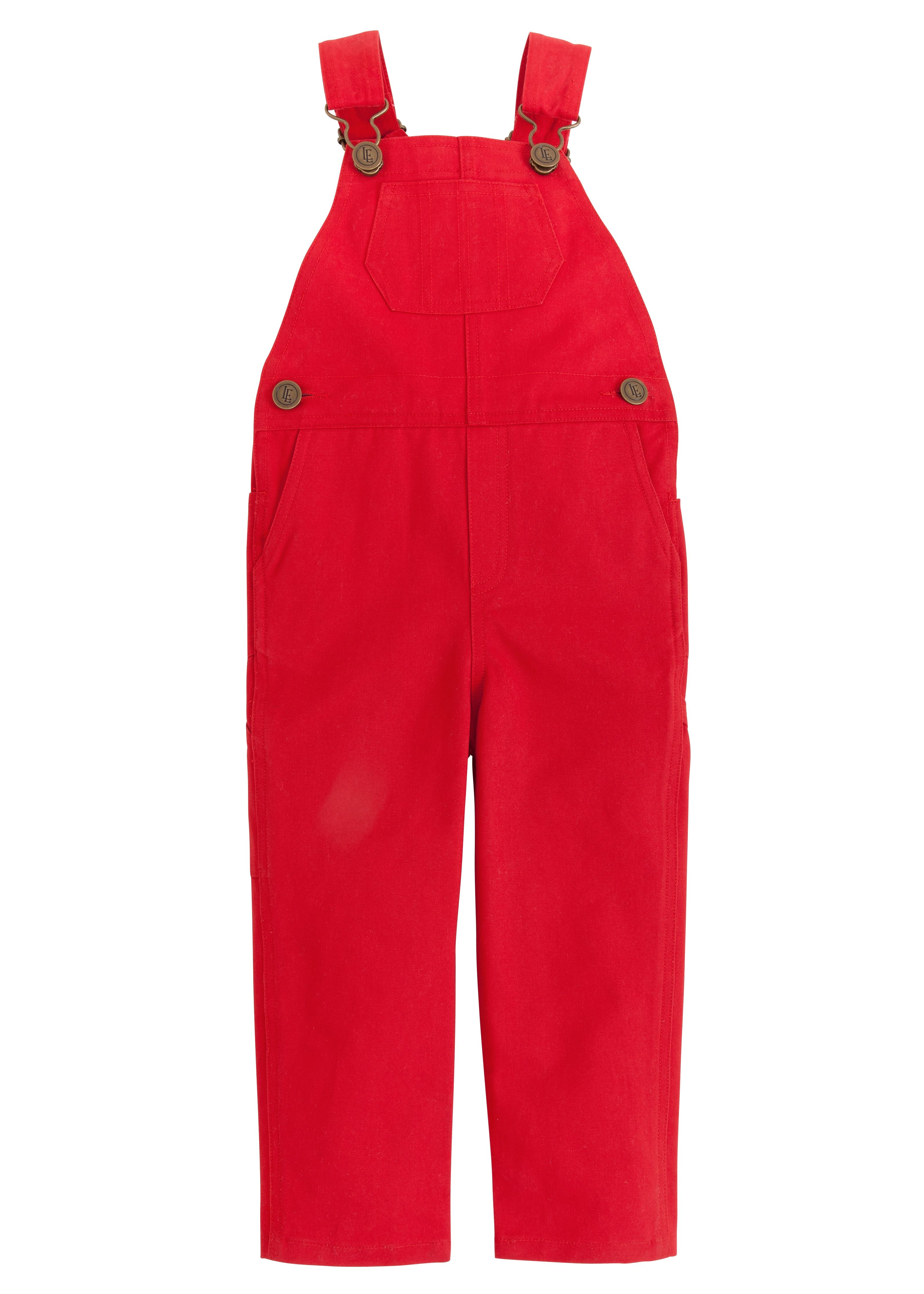 Little English Essential Overall - Red Twill - Born Childrens Boutique