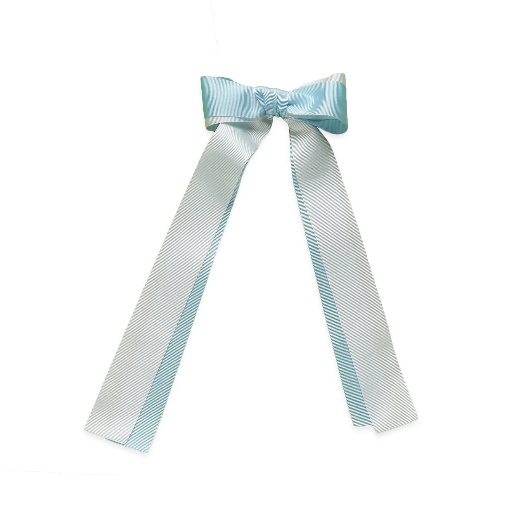 Double Pastel large Grosgrain Long Tail Bow, Light Blue - Born Childrens Boutique