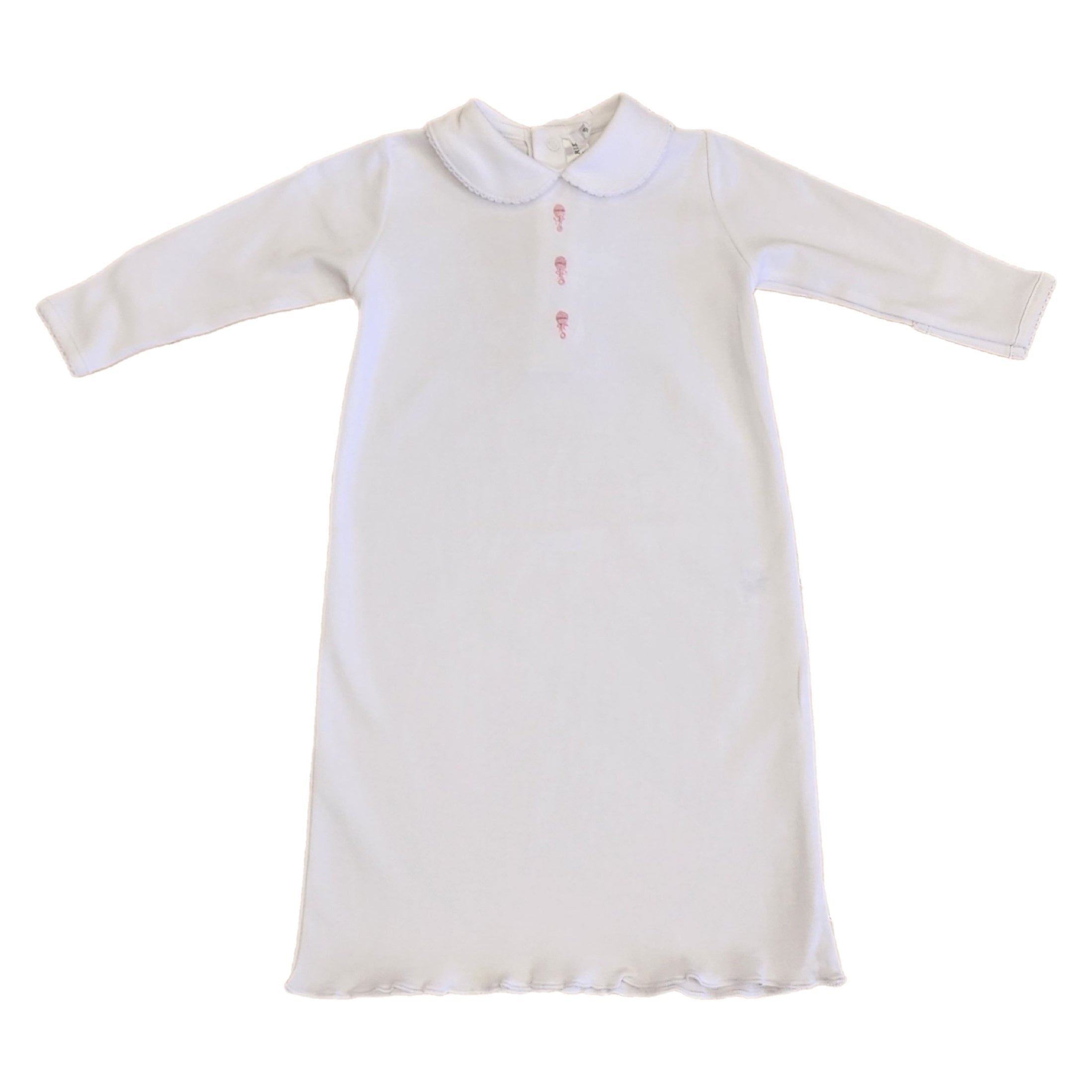 Baby Anne Day Gown Pink Rattle - Born Childrens Boutique