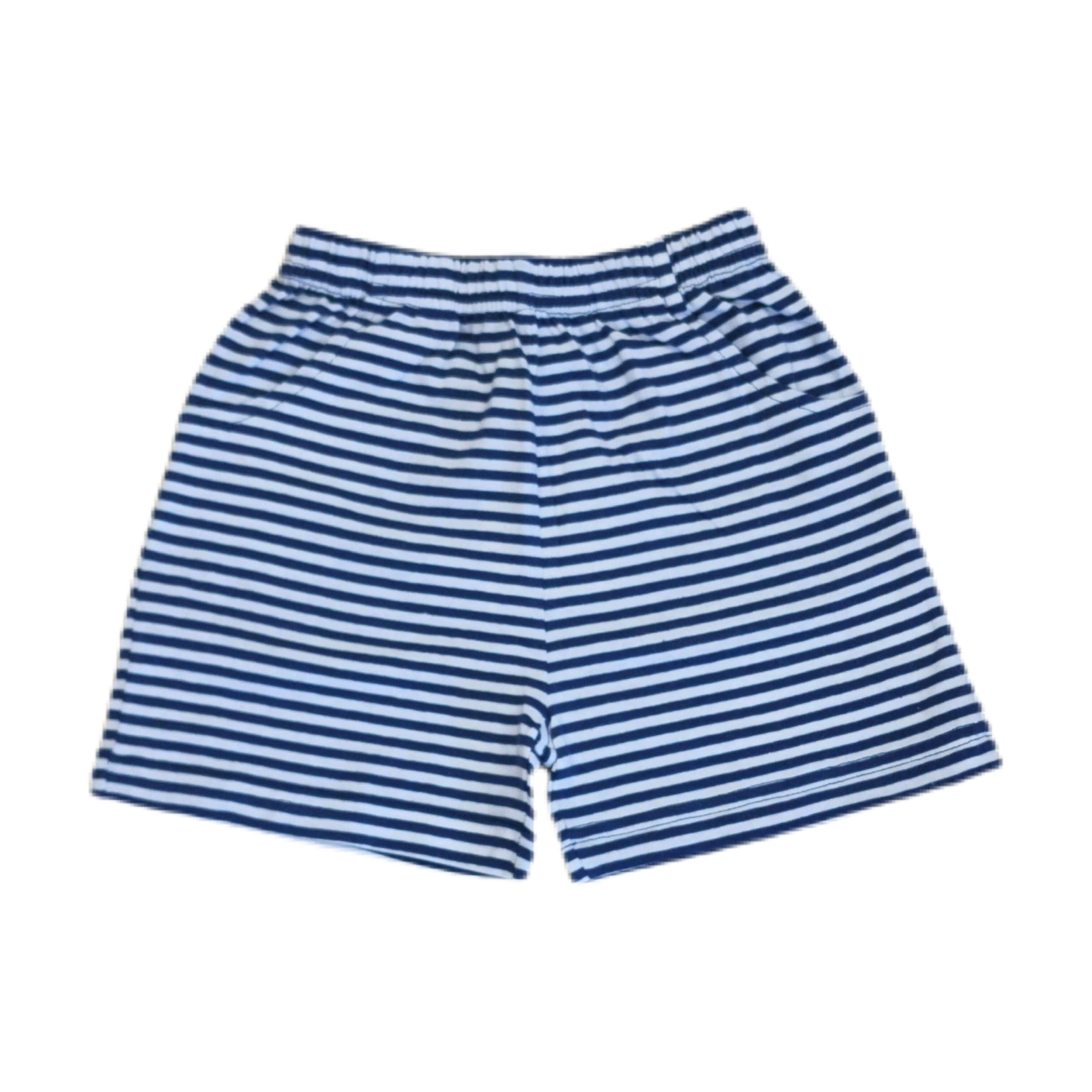 Dark Royal Str Front Pocket Shorts - Born Childrens Boutique