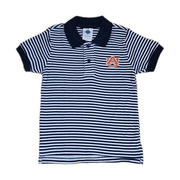 Navy/White Stripe Polo Shirt - Born Childrens Boutique