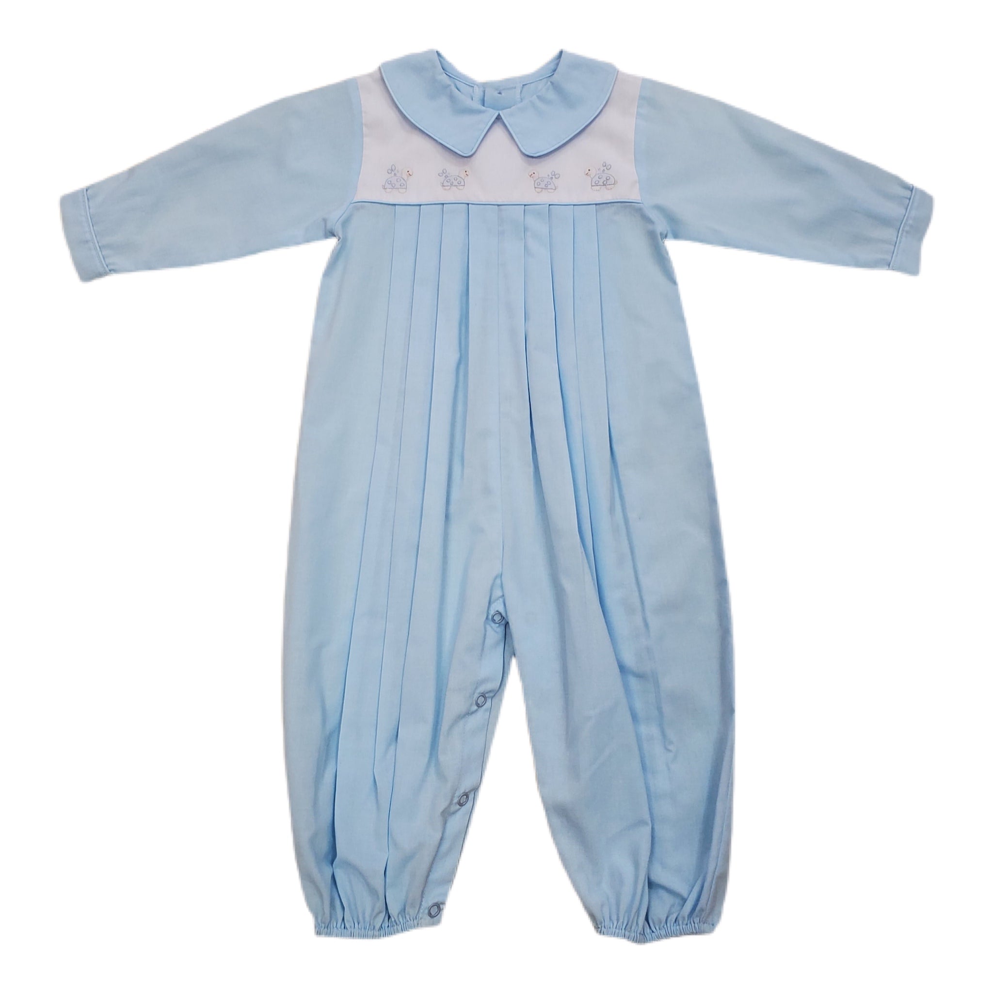 Auraluz Blue Long Sleeve Bubble with Turtle - Born Childrens Boutique