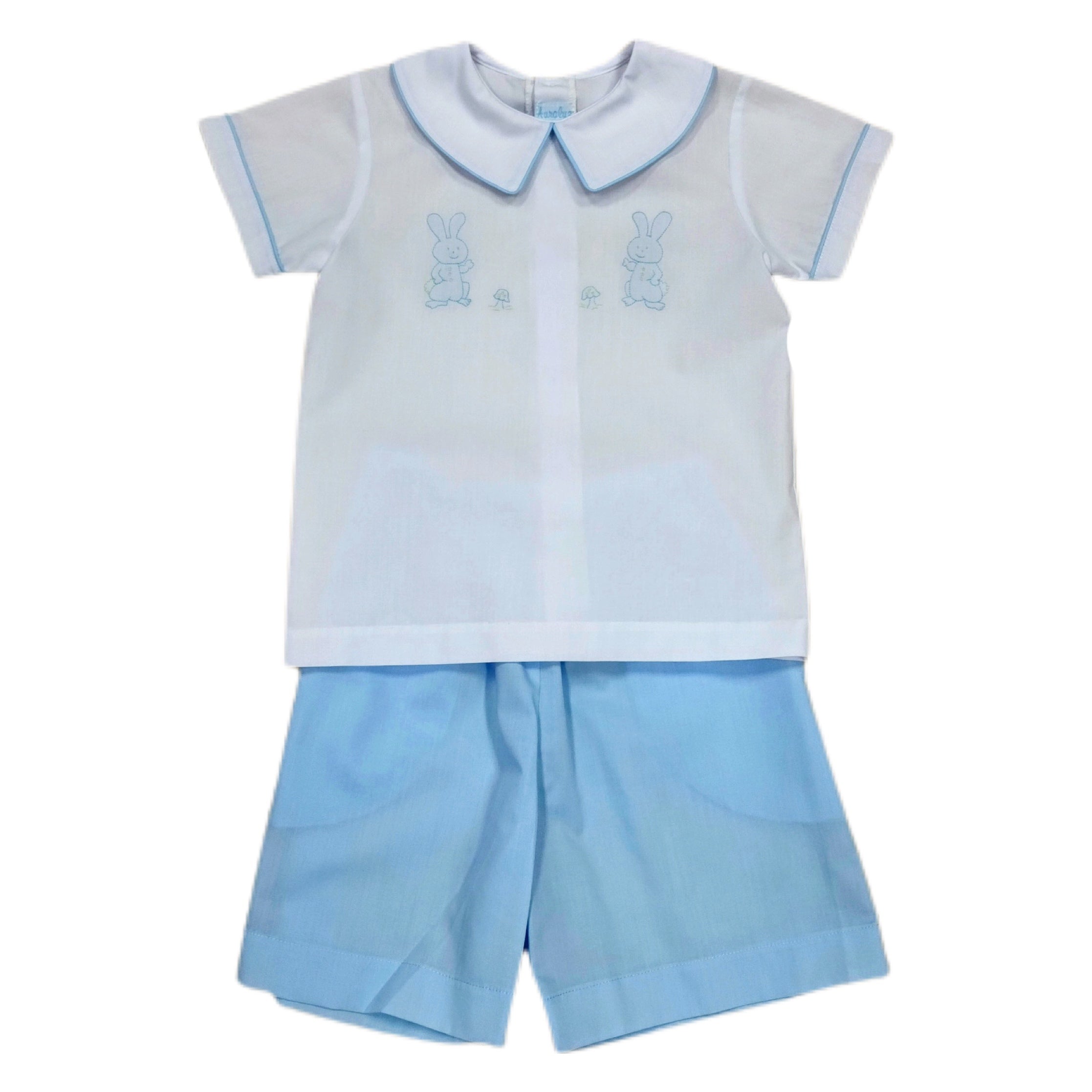Boy Set Blue Check Bunny - Born Childrens Boutique