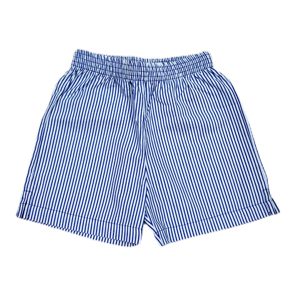 Navy Seersucker Boy Shorts - Born Childrens Boutique