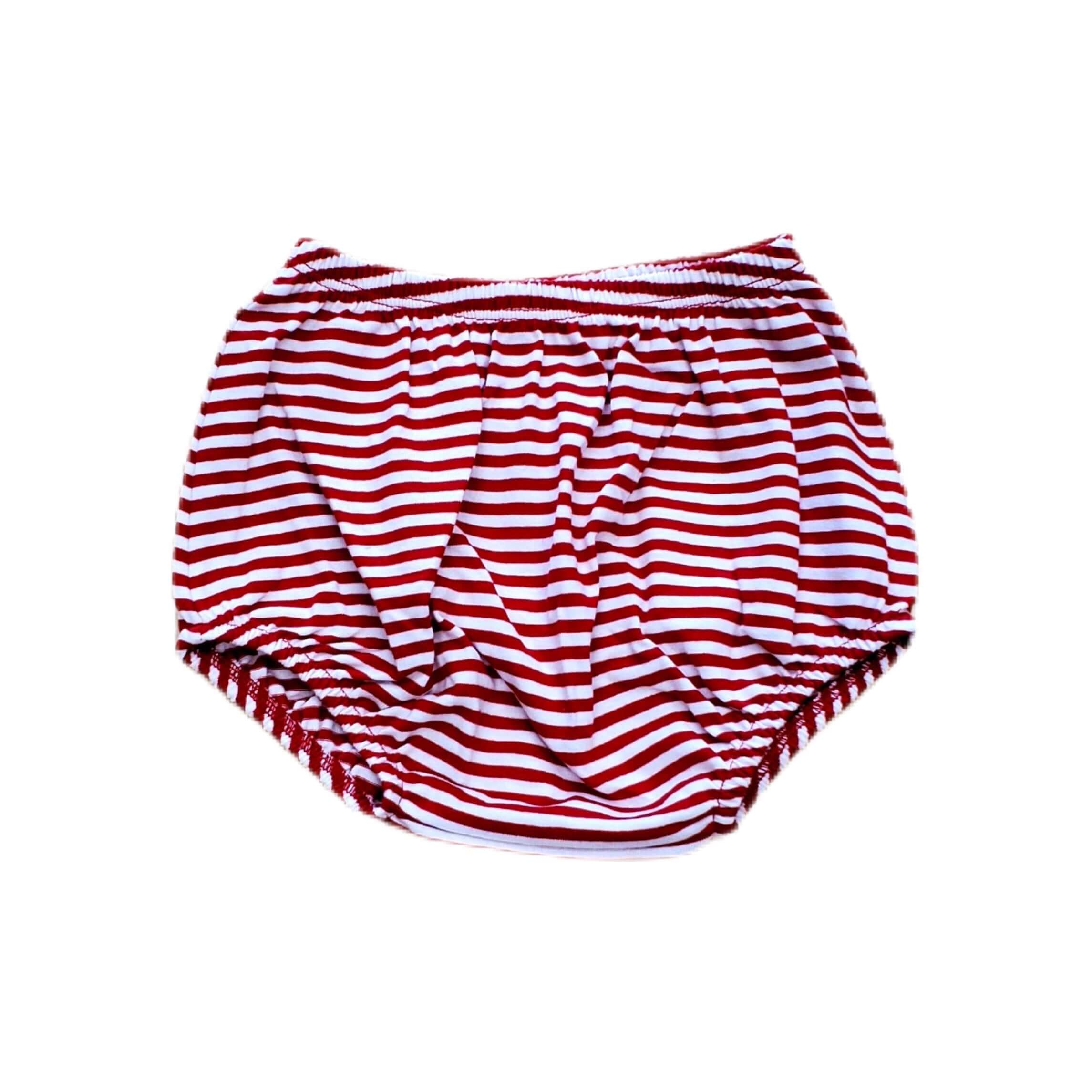 Boy Diaper Cover Red Stripe - Born Childrens Boutique
