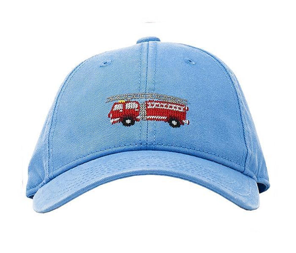 Kids Baseball Hat, Firetruck on Light Blue - Born Childrens Boutique