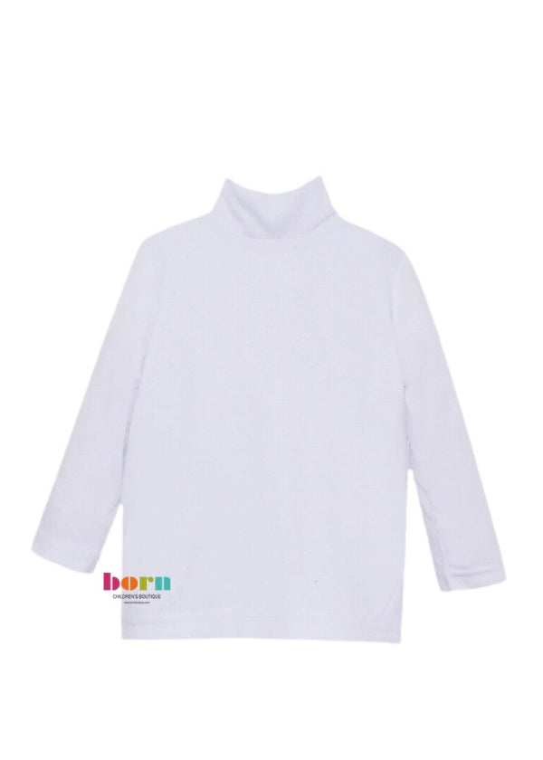(Gather Together) Tiny Tot Turtleneck L/S - All White - Born Childrens Boutique