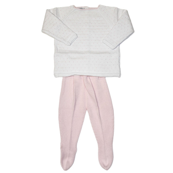 Dot Sweater Set Pink - Born Childrens Boutique