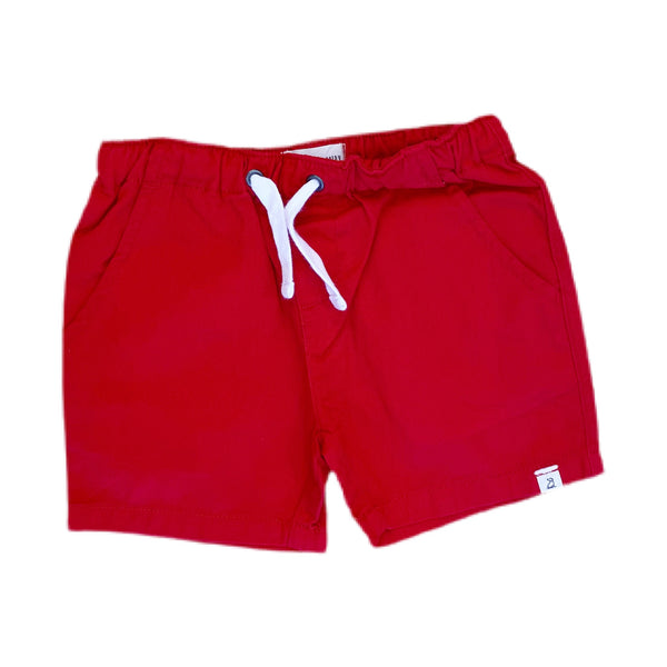 Hugo Twill Shorts, Red - Born Childrens Boutique