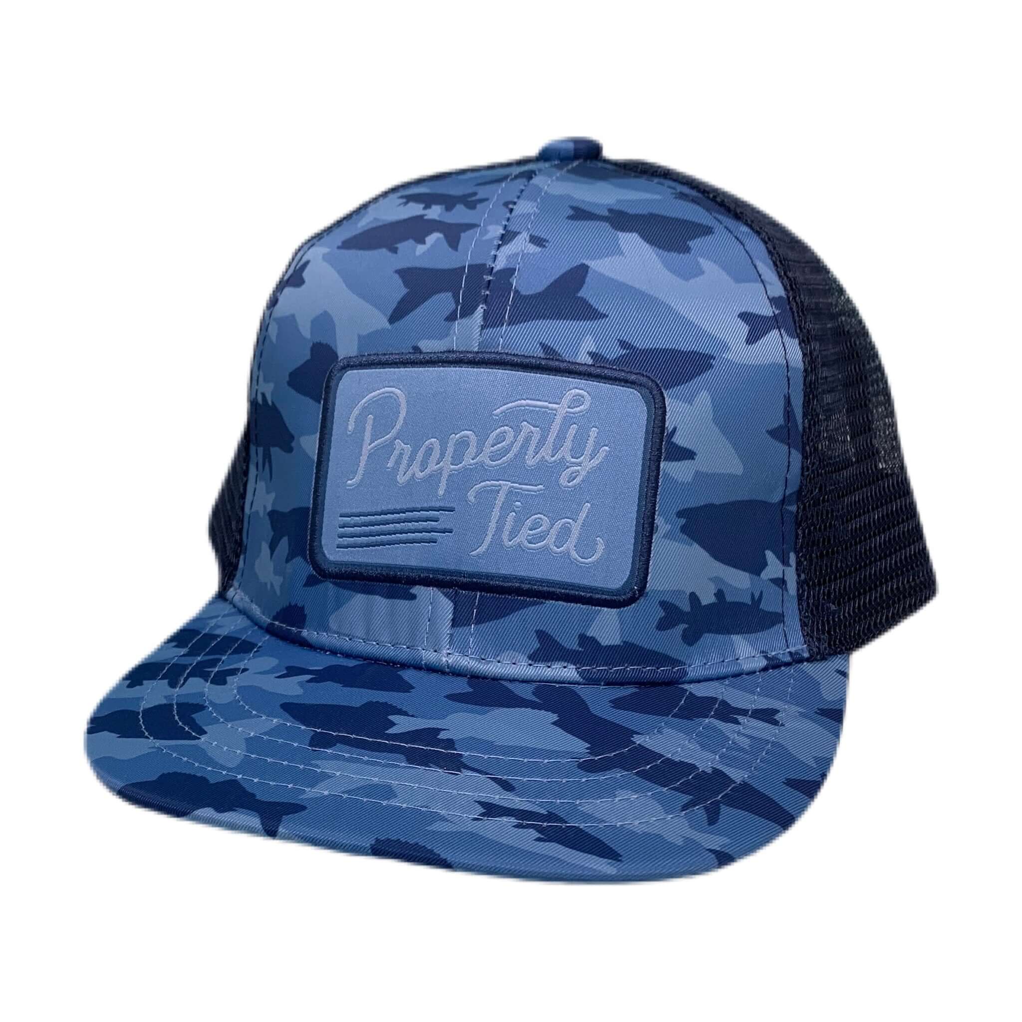 Youth Trucker Deep Sea Camo Hat - Born Childrens Boutique