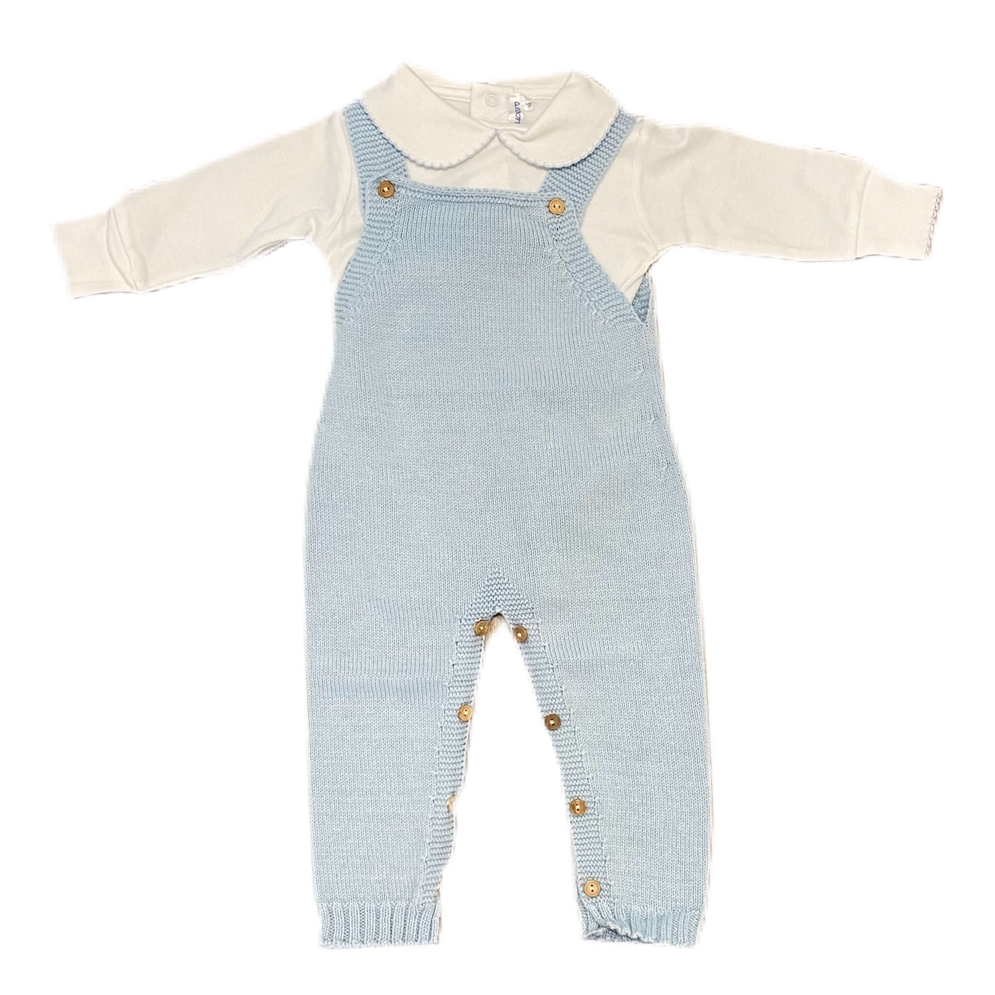 Basics Long romper Set Blue - Born Childrens Boutique