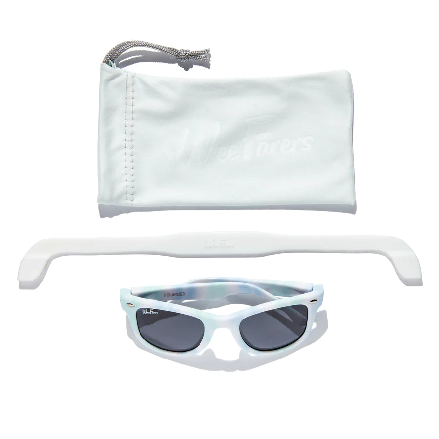 Polarized WeeFares, Tie Dye Blue-Green - Born Childrens Boutique