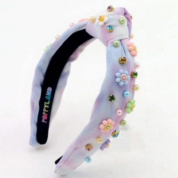 Poppyland Smiley Flower Child Headband - Born Childrens Boutique