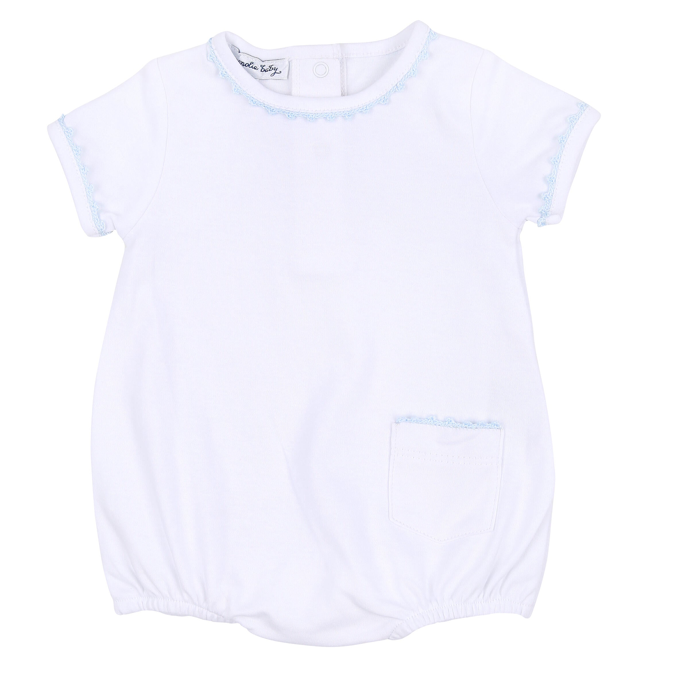 Baby Joy Emb S/S Boy Bubble LB - Born Childrens Boutique