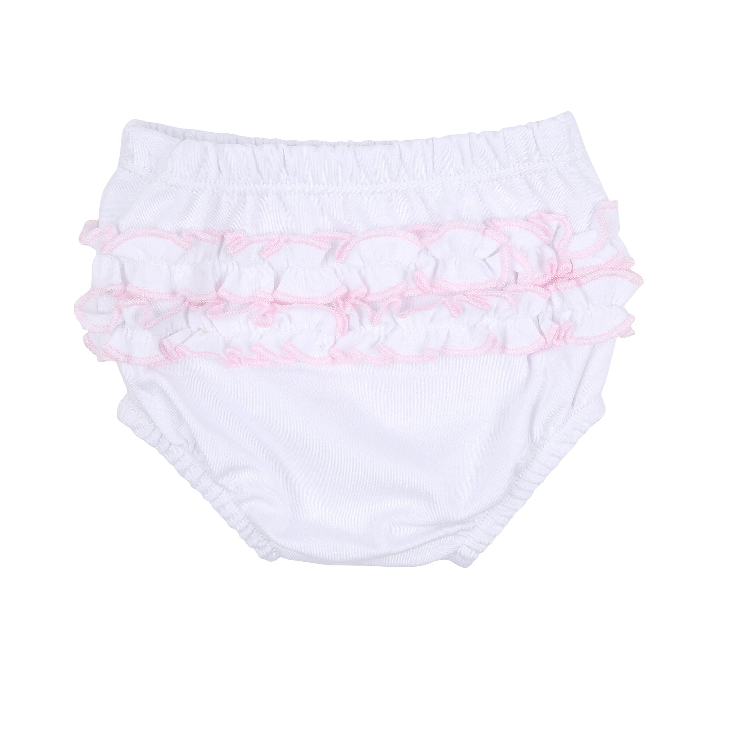 Baby Joy Emb Crochet Trim Ruffle Diaper Set  PK - Born Childrens Boutique